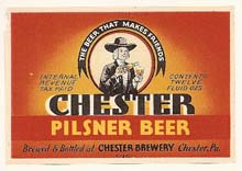  Chester Pilsner Beer Label