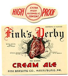  Fink's Derby Cream Ale Beer Label
