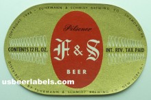  F&S Pilsener Beer Label