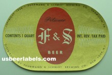  F&S Pilsener Beer Label