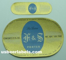  F&S Deluxe Porter Beer Label