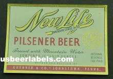  New Life Pilsener Beer Label