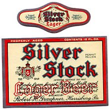  Silver Stock Lager Beer Label