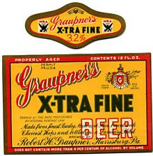  Graupner's Xtra Fine Beer Label