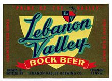  Lebanon Valley Bock Beer Label