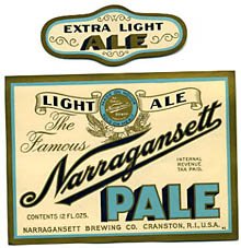  Narragansett Pale Light Ale Beer Label
