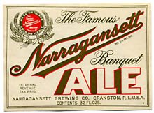  Narragansett Banquet Ale Beer Label