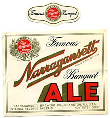  Narragansett Banquet Ale Beer Label