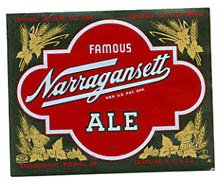 Narragansett Famous Ale Beer Label Narragansett Famous Ale Beer Label