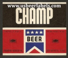  Champ Beer Beer Label