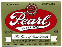  Pearl Lager Beer Label