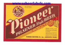 Pioneer Pilsener Beer Label