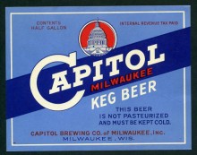  Capitol Keg Beer Label