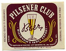  Pilsener Club Beer Label