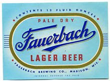  Fauerbach Pale Dry Lager Beer Label