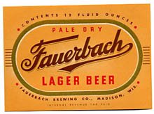  Fauerbach Pale Dry Lager Beer Label