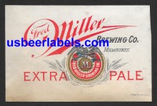  Extra Pale Beer Label