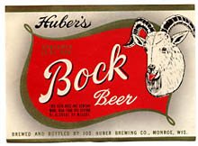 Hubers Bock Beer Label