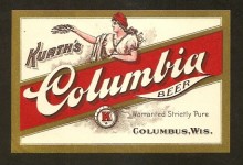  Kurths Columbia Beer Beer Label