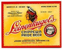 Leinenkugel's Chippewa Pride Beer Label Leinenkugel's Chippewa Pride Beer Label