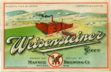  Weisensteiner Beer Label