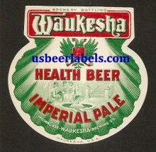  Waukesha Imperial Pale Health Beer Beer Label