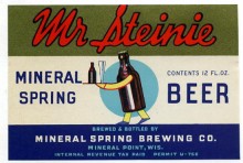  Mr. Steinie Beer Label