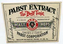  Pabst Extract Beer Label