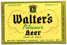  Walter's Pilsener Beer Label