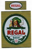  Regal Light Lager Beer Label
