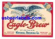  Eagle Brew Beer Label