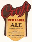  Croft Red Label Ale Beer Label