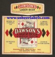  Dawsons Lager Beer Beer Label