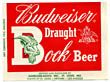  Budweiser Draught Bock Beer Label
