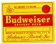  Budweiser Draught Beer Label