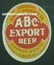  ABC Export Beer Label