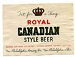  Royal Canadian Style Beer Label