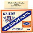  Kaier's Old Diamond Porter Beer Label