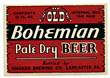  Old Bohemian Pale Dry Beer Label