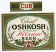  Chief Oshkosh Supreme Pilsner Beer Label