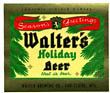  Walter's Holiday Beer Label